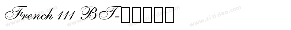 French 111 BT字体转换